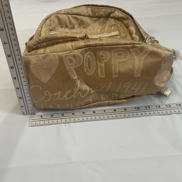 β¨ Limited Edition Coach Poppy Storypatch Glam Backpack β Gold/Bronze β¨ - Picture 9 of 15